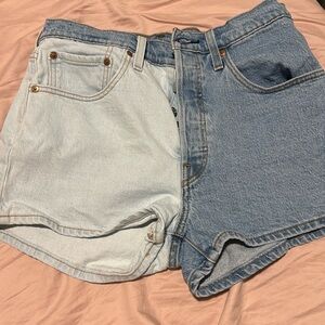 Levi's Light Wash Multi color Denim Shorts